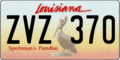 LA license plate ZVZ370