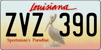 LA license plate ZVZ390