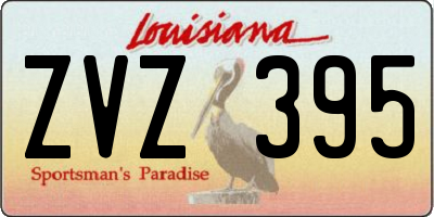 LA license plate ZVZ395