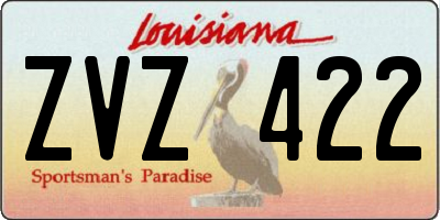 LA license plate ZVZ422