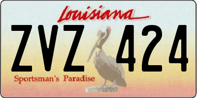 LA license plate ZVZ424