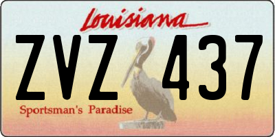 LA license plate ZVZ437