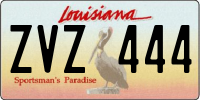 LA license plate ZVZ444