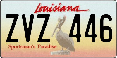 LA license plate ZVZ446