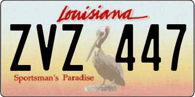 LA license plate ZVZ447