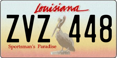 LA license plate ZVZ448