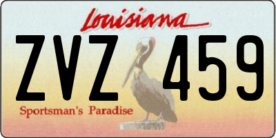 LA license plate ZVZ459