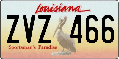 LA license plate ZVZ466