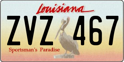 LA license plate ZVZ467