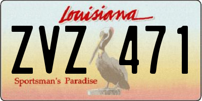 LA license plate ZVZ471