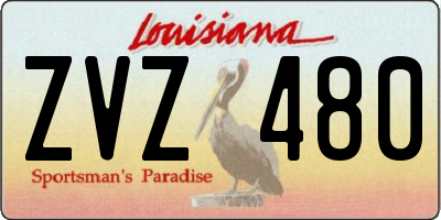 LA license plate ZVZ480
