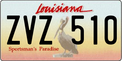 LA license plate ZVZ510