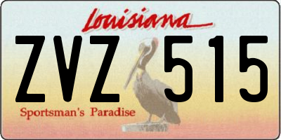 LA license plate ZVZ515