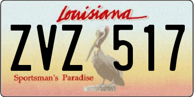 LA license plate ZVZ517