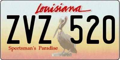 LA license plate ZVZ520