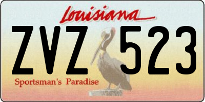 LA license plate ZVZ523