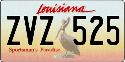 LA license plate ZVZ525