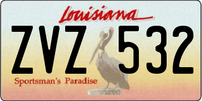 LA license plate ZVZ532