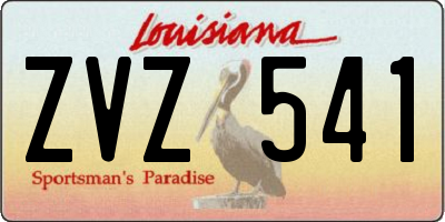 LA license plate ZVZ541