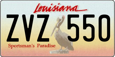 LA license plate ZVZ550