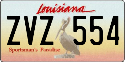 LA license plate ZVZ554