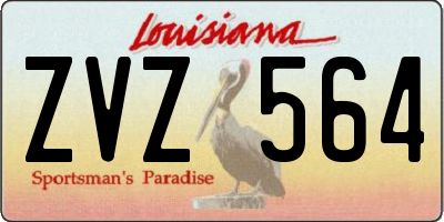 LA license plate ZVZ564
