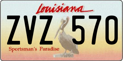 LA license plate ZVZ570