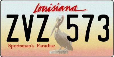 LA license plate ZVZ573