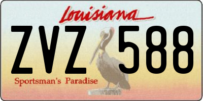 LA license plate ZVZ588