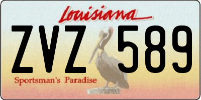 LA license plate ZVZ589