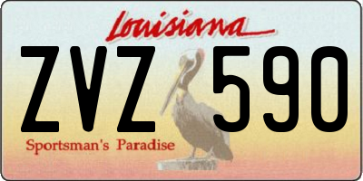 LA license plate ZVZ590