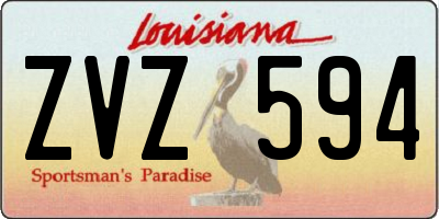 LA license plate ZVZ594