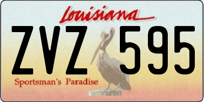 LA license plate ZVZ595