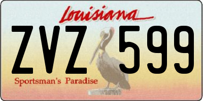 LA license plate ZVZ599
