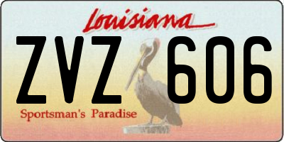 LA license plate ZVZ606