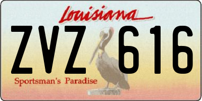 LA license plate ZVZ616