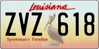 LA license plate ZVZ618