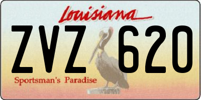 LA license plate ZVZ620