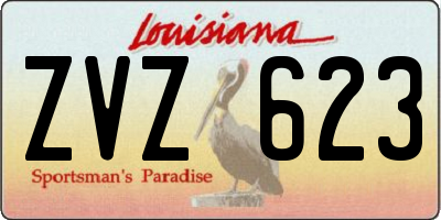 LA license plate ZVZ623