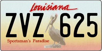 LA license plate ZVZ625