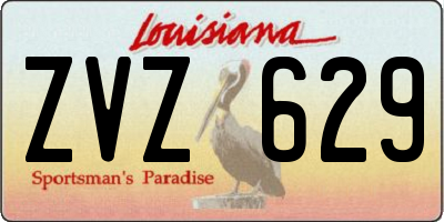 LA license plate ZVZ629