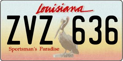 LA license plate ZVZ636