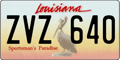 LA license plate ZVZ640