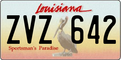 LA license plate ZVZ642