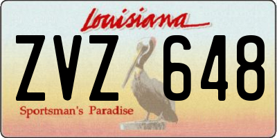 LA license plate ZVZ648