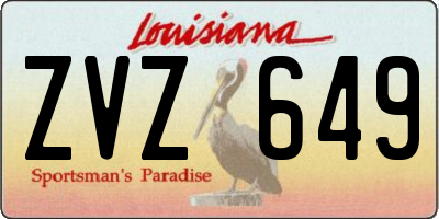 LA license plate ZVZ649