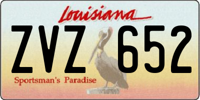 LA license plate ZVZ652