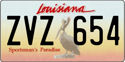 LA license plate ZVZ654