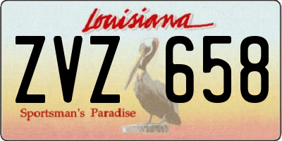 LA license plate ZVZ658