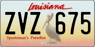 LA license plate ZVZ675